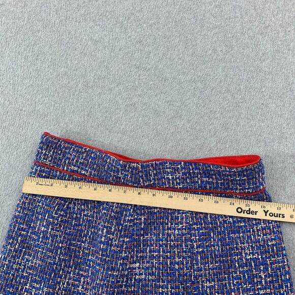 J Crew Patricia Fluted Skirt In Autumn Tweed Size 12 Multicolor Lined - Picture 6 of 14